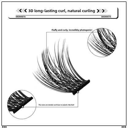 Segmented Synthetic False Eyelashes Clusters