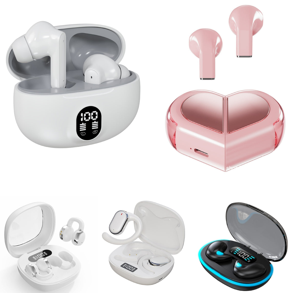 Wireless Gaming Bluetooth Earphones with Digital Display